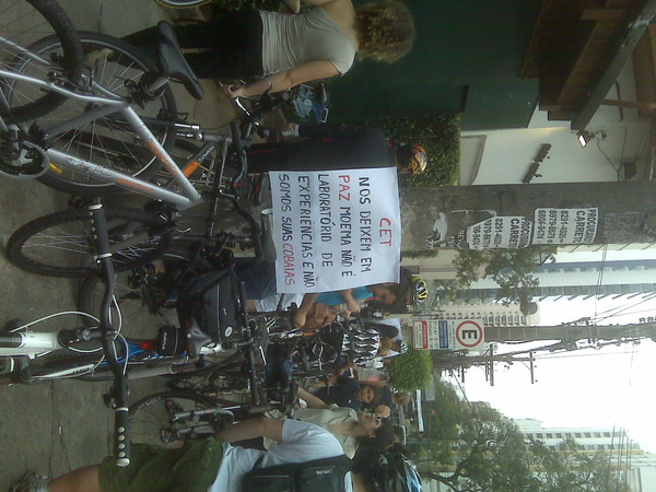 Sign at Bicycle Protest