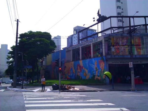 A Large Mural of Disney Characters in Paraíso