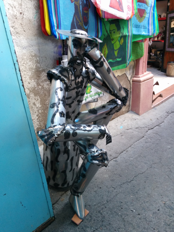 Don Quixote made of sheet metal